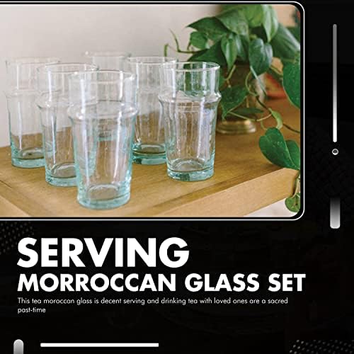 Conjunto de copos de chá verre beldi morrocan - copos artesanais com design exclusivo e elegante para chá, café, suco e água