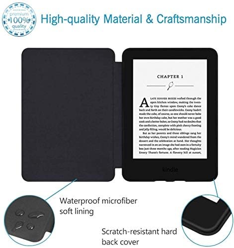 Ekh Caso de água para a água para Kindle Paperwhite 4 PU Cover inteligente com despertar/sono automático, encaixa o Kindle