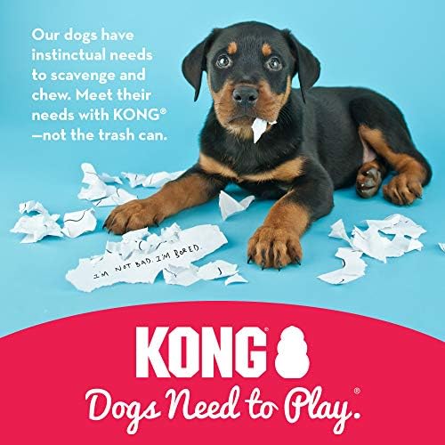 Kong - brinquedo de cachorro clássico, borracha natural durável - divertido de mastigar, perseguir e buscar - para cães pequenos