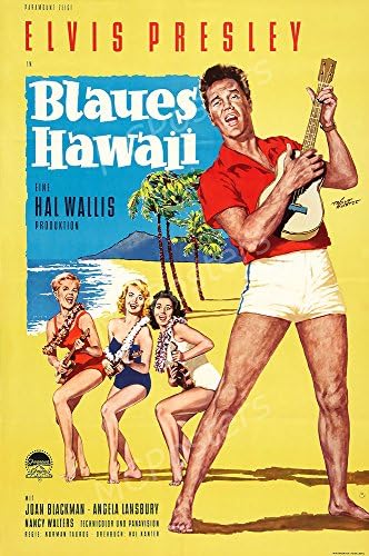 McPosters Blue Hawaii Elvis Presley Gloster Finish Film Poster - MCP153)