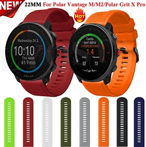 Tiras de pulso Cekgdb para Polar Vantage M/M2 Smart Watch Band para Polar Grit x Pro Watchband Silicone 18 20 22mm Bracelete