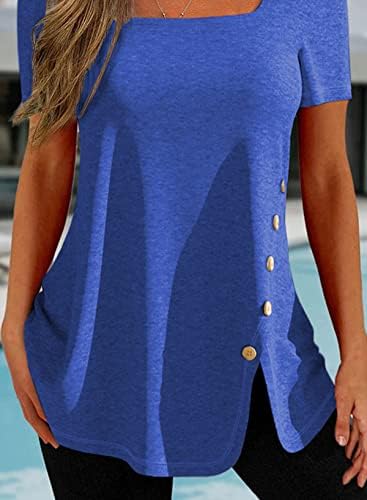 DOKOTOO WOMENS SMERTRO DE MANAGEM CHURSO PARA TOPS CASUAL TUNICAS CASUAIS CHANHAS DE AJUDA LONCE