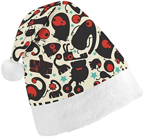 Monstros engraçados fofos chapéus de natal para adultos chapéus de Natal para férias