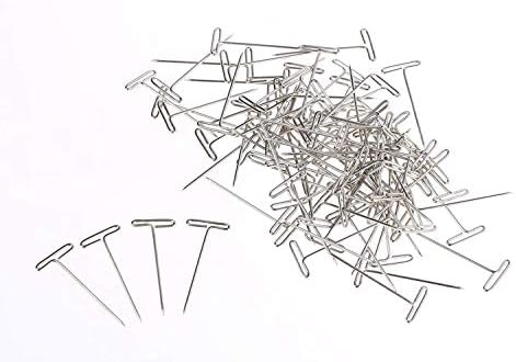 Tupalizy 120pcs de 1 polegada de níquel T-pins T-PINS