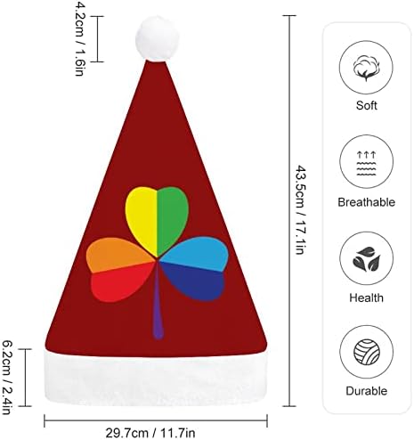 Rainbow Shamrock Xmas Hats a granel Hats chapéu de Natal para férias