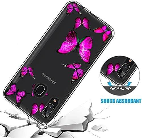 Caixa de telefone Tothedu para Galaxy A20/Galaxy A30 Caso para meninas Mulheres, Clear Slim Slim Choffproof Soft flexível