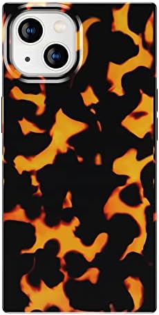 Case IPhone 11 da Cocomii Square 11 - Square Animal - Slim - Lightweight - Glossy - Silicone TPU resistente - Print de tartaruga de casca em chamas preto e âmbar - Capa compatível com Apple iPhone 11 6.1
