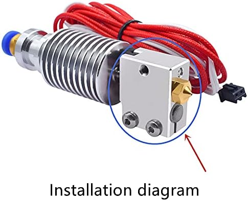 Csyanxing Metal Vulcão Acessórios de substituição de blocos de aquecedor para impressora E3D 3D para extrusora HOTEND V6 PT100