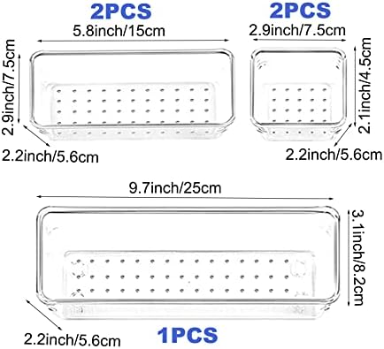 Bins de despensa de 6 peças e caixas de armazenamento - Seitop 1 Organizador de armazenamento de alimentos e 5 PCs organizadores