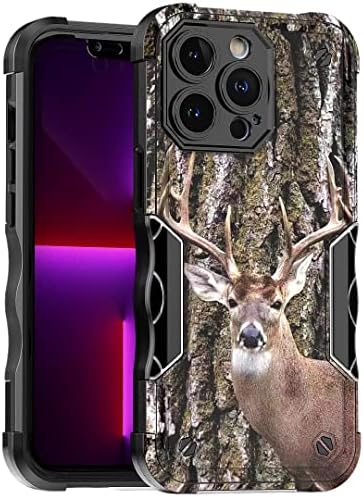 Cass Creations Case Compatível com iPhone 14 Pro Max, híbrido Tampa de telefone protetora à prova de choque - American Bald Eagle voando com bandeira