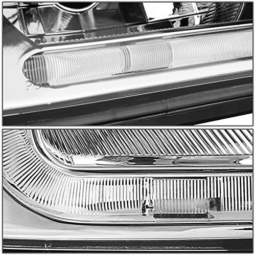 Dinastia automática Par de alojamento cromado LED LED LED DRL Lâmpadas de farol compatíveis com Chevy Impala 8th Gen 00-05