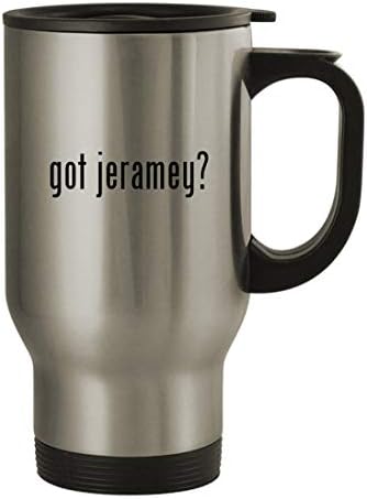 Knick Knack Gifts Got Jeramey? - caneca de viagem de aço inoxidável de 14 onças, prata