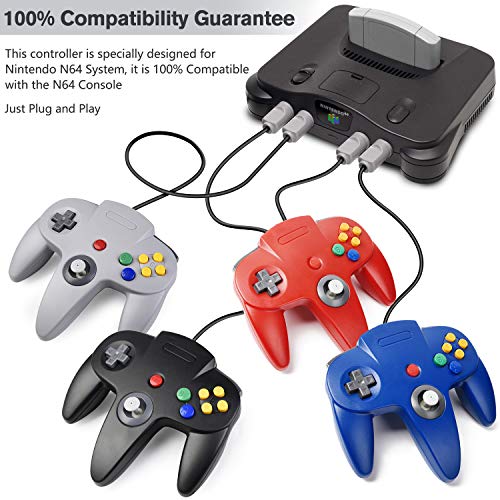 2 pacotes 64 Controller, Wired Game Pad Joystick [3D Analog Stick] para 64 - Plug & Play