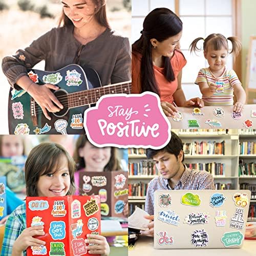 Adesivos inspiradores, adesivos motivacionais de 150pcs para garrafas de água adesivos positivos para citação para registro de scrapbook