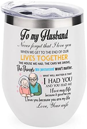 Esposa/marido Presentes de caneca dele/sua caneca para meu marido nunca esqueça que o copo de viagem isolado a vácuo