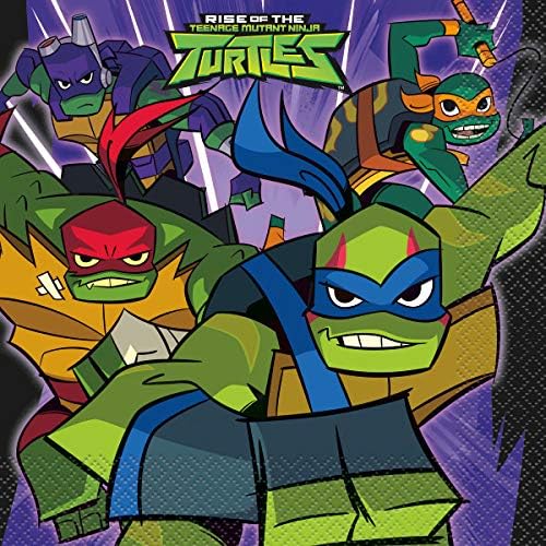 Tmnt adolescente mutante ninja tartarugas pacote de festas de aniversário inclui placas de almoço, xícaras, guardanapos, capa de mesa, banner de aniversário - serve 16