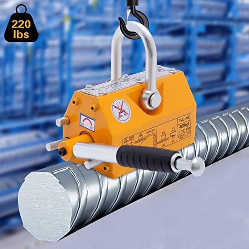 Dnysysj Steel Magnetic Lifter, 220 libras Capacidade de puxar capacidade de elevação de metal ímãs pesados ​​ímãs de elevação permanente para a loja de guindastes da loja