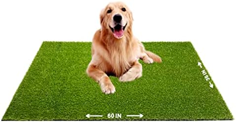 Bybeton Artificial Grass tapete para cães 36 x 60in, almofadas para cães de cães externas internas. Tarrão falso para almofadas de treinamento para cães para jardim, pátio e decoração da varanda.