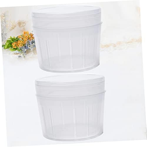 Zerodeko 2 PCs Plasticos para Comida Recipientes de recipientes de frutas para refrigerir recipiente de recipiente vegetal Caixa