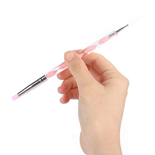 Caneta de arte de unha estruturada, gel de unha -unha pontilhando caneta em gel de unha para cenários e kits rosa