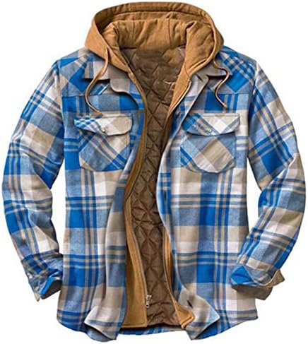 Jackets de flanela Menas de jaquetas para homens com casaco de capuz masculino com casaco de camisa de flanela de inverno para