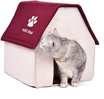 Red Cat House Bed Soft Cama removível para Cachorrer Kitten Home Pet Bed Products for Animal