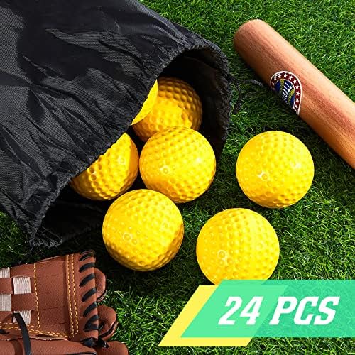 24 PCs Pitching Machine Softballs Softballs Dimpled Softballs Practice Esporte Sport Softballs Pitching Machine Game Ball