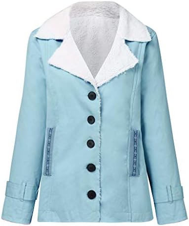 Jackets femininas Lightweight Dressy Feminino sobretudo quente de inverno de lapela de lapela em clima frio
