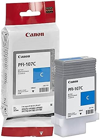 CANON - PFI -107C CIAN CIAN TINTA 130ML Categoria de produto: Tinta de impressão de grande formato de formato Arte gráfica de tinta