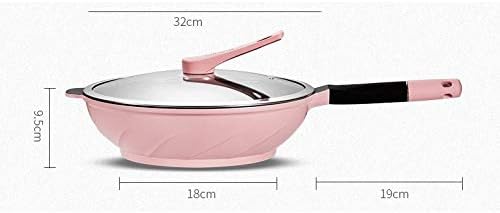 Gydcg oferece o rosa de arroz rosa wok wok não estick panela frigideira panela de café da manhã