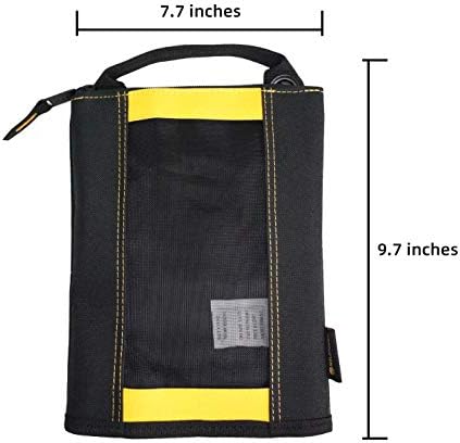 Melotough Multi Tool Pouch Small Tool Bag Zipper Zipper bolsas + bolsa de fixador com janela de malha e ilhós pendurados 3 pacote