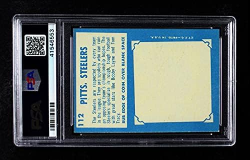 1961 Topps 112 Steelers Team Pittsburgh Steelers PSA PSA 8.00 Steelers