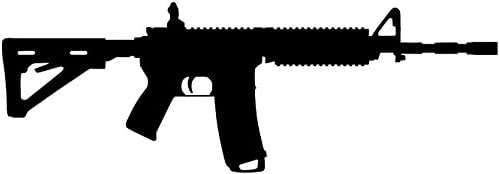 AR-15 Rifle Assault Rifle Black Vinil Transfer Sticker Decal