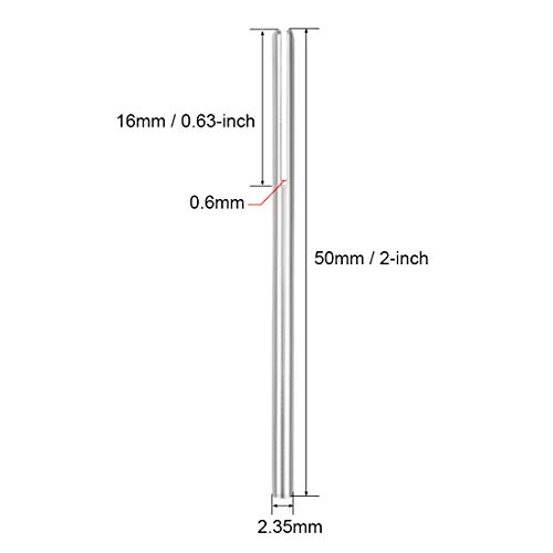 UXCELL 2,35mm Haste de lixa de mandril reto para o disco abrasivo do disco 5 pcs