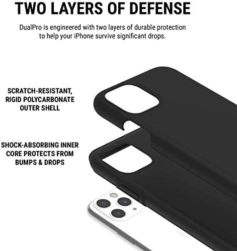 Incipio DualPro Dual Camada Case para Apple iPhone 11 Pro com proteção de queda de choque flexível-Black