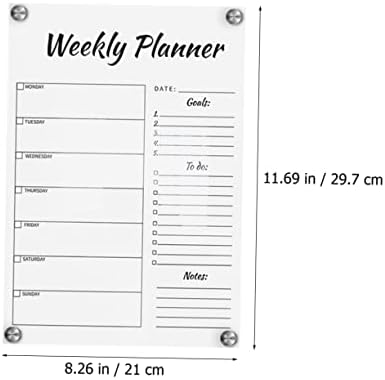 NUOBESTY 3 Define a lista de verificação de memorandos para home dry semanal ferramentas decorativas para escolaridade personalizada simples corpor