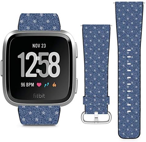 Compatível com Fitbit Versa, Versa 2, Versa Lite, pulseira de pulseira de substituição de couro pulseira com pinos de liberação rápida
