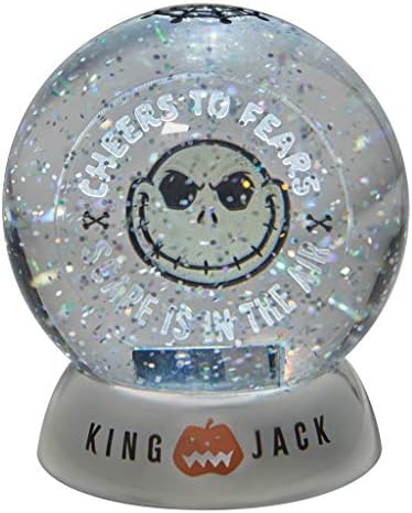 Departamento 56 Disney O Nightmare Antes do Natal Jack Skellington aplaude os temores de água iluminada Dazzler, 4,5 polegadas, multicolor