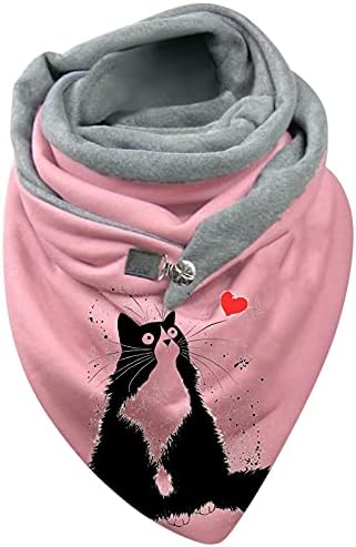 Shawls quentes de inverno lenço mulheres lenços de botão retro