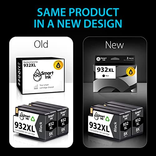 Smart Ink Compatível com tinta Substituição do cartucho de tinta para HP 932XL 932 XL para usar com OfficeJet 6600 6700 7510 7610 7612 6100 7620 7110 Impressoras