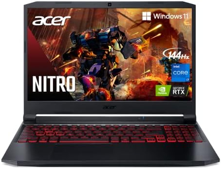Acer Nitro 5 AN515-57-79TD Laptop para jogos | Intel Core i7-11800H | NVIDIA GEFORCE RTX 3050 TI GPU Laptop | 15,6 FHD 144HZ IPS Display | 8GB DDR4 | 512 GB NVME SSD | KILLER WI-FI 6 | Teclado de retroiluminação