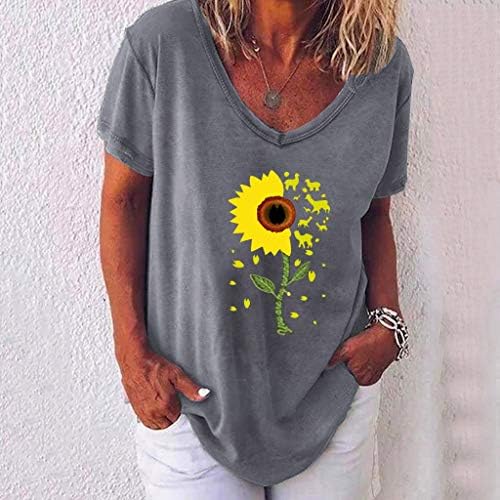 Yubnlvae Trendy Casual Relaxed Plus Size listrado Sorto para mulheres respiráveis ​​camisetas de verão de manga longa pescoço quadrado