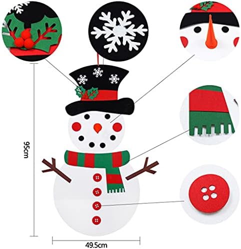Ganfanren sentiu a árvore de natal boneco de neve ornamentos DIY