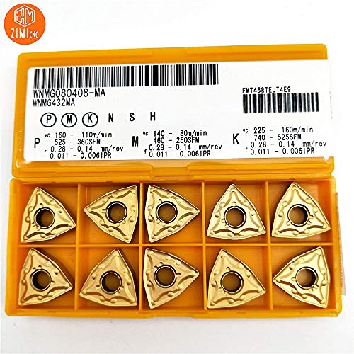 10pcs WNMG432 MA WNMG080408 CARBIDO INSERIÇÃO CNC Turnando lâmina WNMG080408 MA Ferramenta de torneamento para MWLNR Turning