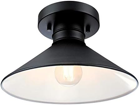 Iluminação de Westinghouse 6112900 Watts Creek 11 polegadas Rústico/Artes e Artesanato Uma Light Light Semi Flush Mount Teto Luz, céu