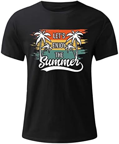 Tops for Men Sunset Sunset Beach Tree Tree Tshirt Carta engraçada Imprimir camisas tropicais de férias de férias de verão