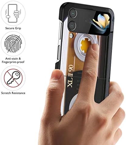 BWOOLL PARA SAMSUNG Galaxy Z Flip 4 Caixa de telefone, Slim Fit PC Hard PC Drop à prova de choque Drop Folding Caso de