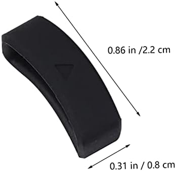 Musisaly 6pcs Bolece os acessórios do anel de painel de faixa de faixa relógio Relas de fixador Black 5s Silica gel strape substituir banda de relógio Retentor de silicone Bands Bands Keeper