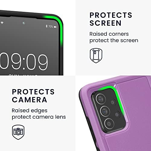 Kwmobile Hard Case Compatível com o Samsung Galaxy A52 / A52 5G / A52S 5G - Case Plástico protetor e tampa TPU para smartphone - lavanda / preto