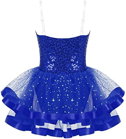 Aislor infantil garotas lantejoulas camisole ballet tutu vestido de tiras brilhantes ajustáveis